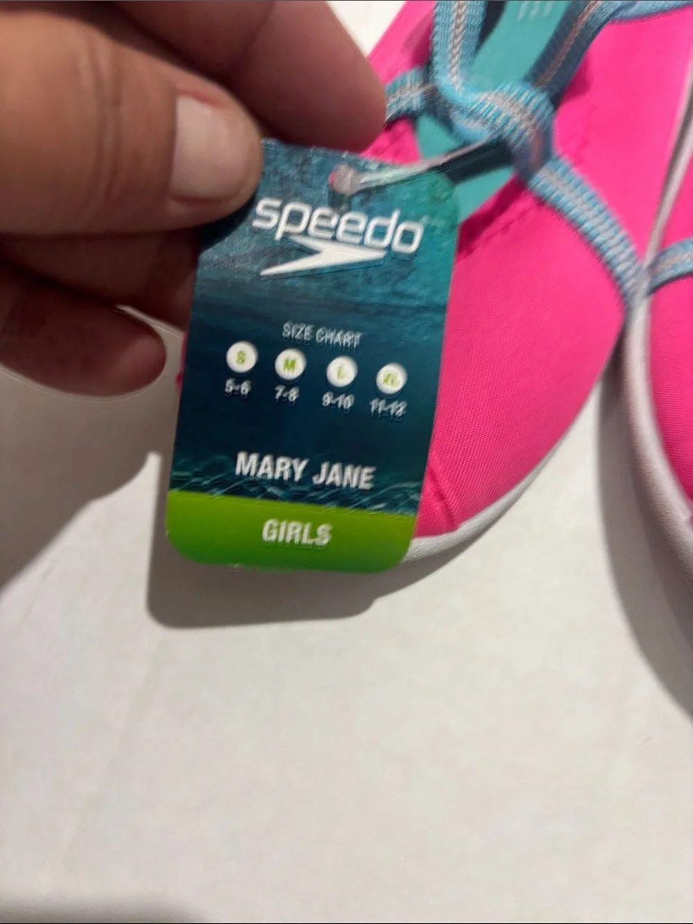 Speedo Girls' Hot Pink Water Shoes with Teal Straps